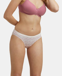 Medium Coverage Super Combed Cotton Bikini With Exposed Waistband and StayFresh Treatment - Light Prints-8