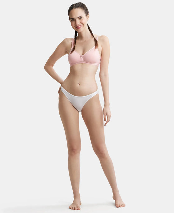 Wirefree Non Padded Super Combed Cotton Elastane Beginners Bra with Ultrasoft and Durable Underband - Blush Pink-4