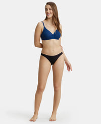 Wirefree Non Padded Super Combed Cotton Elastane Beginners Bra with Ultrasoft and Durable Underband - Estate Blue-4