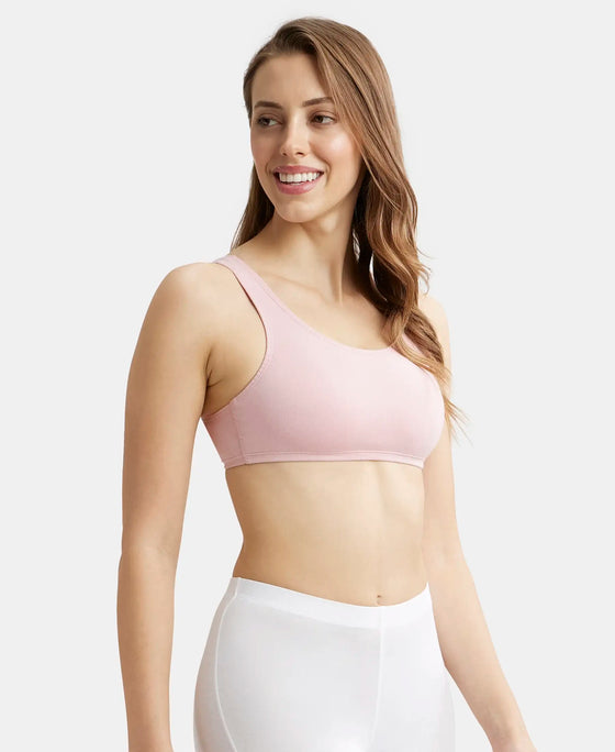 Super Combed Cotton Elastane Stretch Slip On Crop Top With StayFresh Treatment - Crush N Blush-2