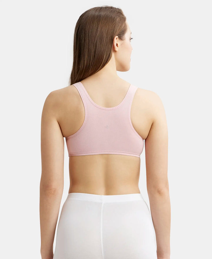 Super Combed Cotton Elastane Stretch Slip On Crop Top With StayFresh Treatment - Crush N Blush-3