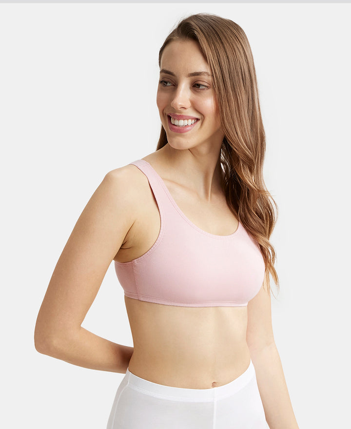 Super Combed Cotton Elastane Stretch Slip On Crop Top With StayFresh Treatment - Crush N Blush-5