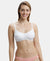 Wirefree Non Padded Super Combed Cotton Elastane Full Coverage Everyday Bra with Soft Adjustable Straps - White-1