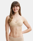 Wirefree Non Padded Super Combed Cotton Elastane Full Coverage Everyday Bra with Soft Adjustable Straps - Skin-1