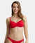 Wirefree Padded Super Combed Cotton Elastane Medium Coverage T-Shirt Bra with Lace Styling - Sangria Red-1