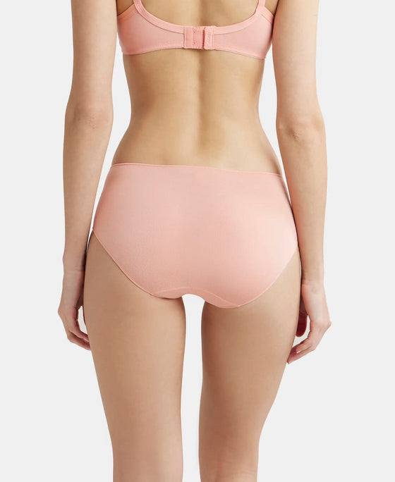 High Coverage Micro Modal Elastane Hipster With Ultrasoft Concealed Waistband - Candlelight Peach-3