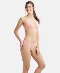 High Coverage Micro Modal Elastane Hipster With Ultrasoft Concealed Waistband - Candlelight Peach-6