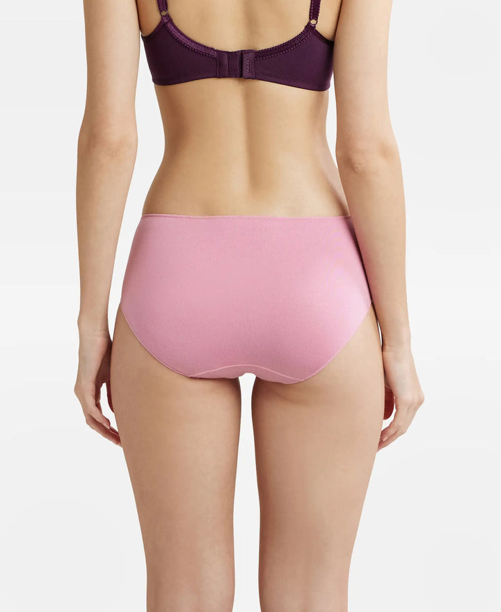 High Coverage Micro Modal Elastane Hipster With Ultrasoft Concealed Waistband - Cashmere Rose-3