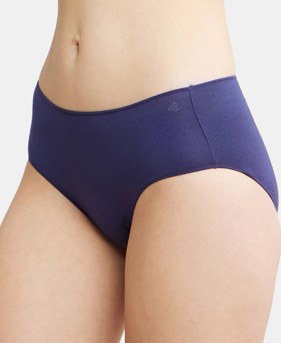 High Coverage Micro Modal Elastane Hipster With Ultrasoft Concealed Waistband - Classic Navy-7