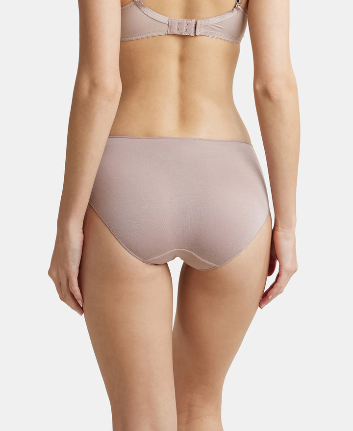High Coverage Micro Modal Elastane Hipster With Ultrasoft Concealed Waistband - Mocha-3