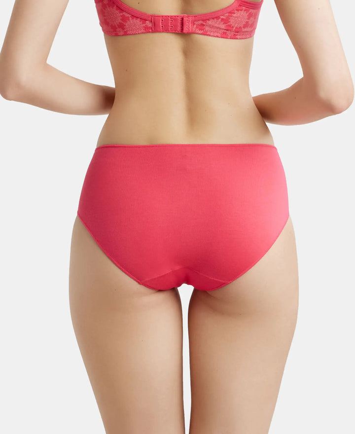 High Coverage Micro Modal Elastane Hipster With Ultrasoft Concealed Waistband - Ruby-3