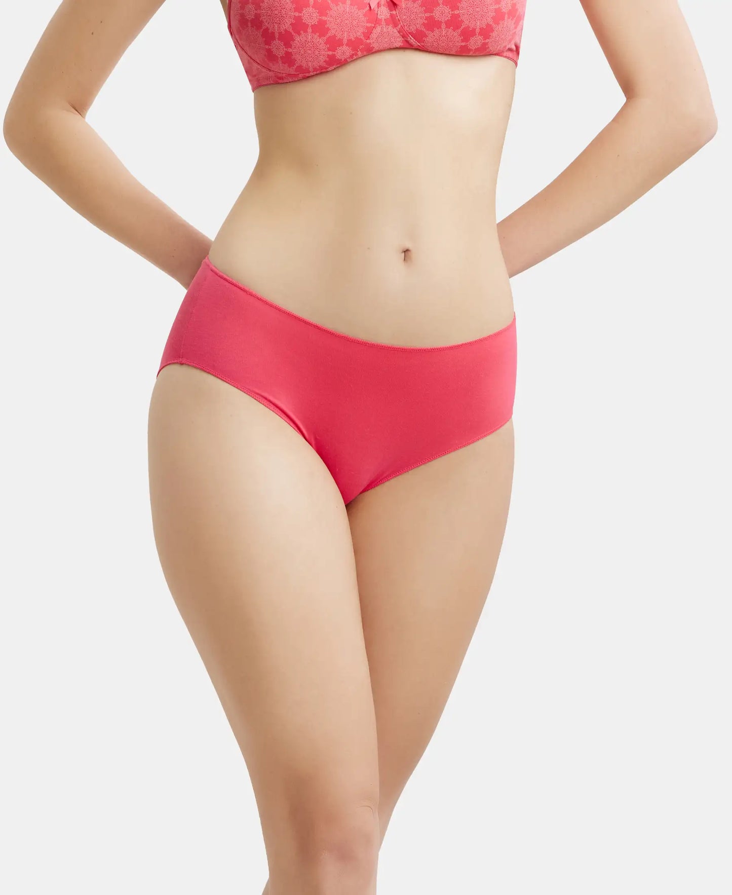 High Coverage Micro Modal Elastane Hipster With Ultrasoft Concealed Waistband - Ruby-6