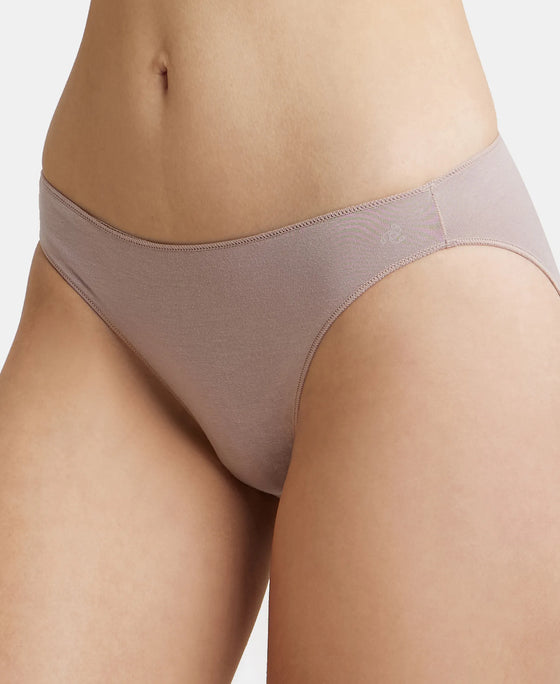 Medium Coverage Micro Modal Elastane Bikini With Concealed Waistband and StayFresh Treatment - Assorted (Pack of 2)-13