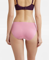 Medium Coverage Micro Modal Elastane Bikini With Concealed Waistband and StayFresh Treatment - Cashmere Rose-3