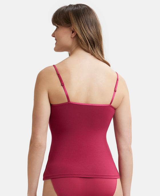 Micro Modal Elastane Stretch Camisole with Adjustable Straps and StayFresh Treatment - Anemone-3
