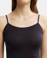 Micro Modal Elastane Stretch Camisole with Adjustable Straps and StayFresh Treatment - Black-8