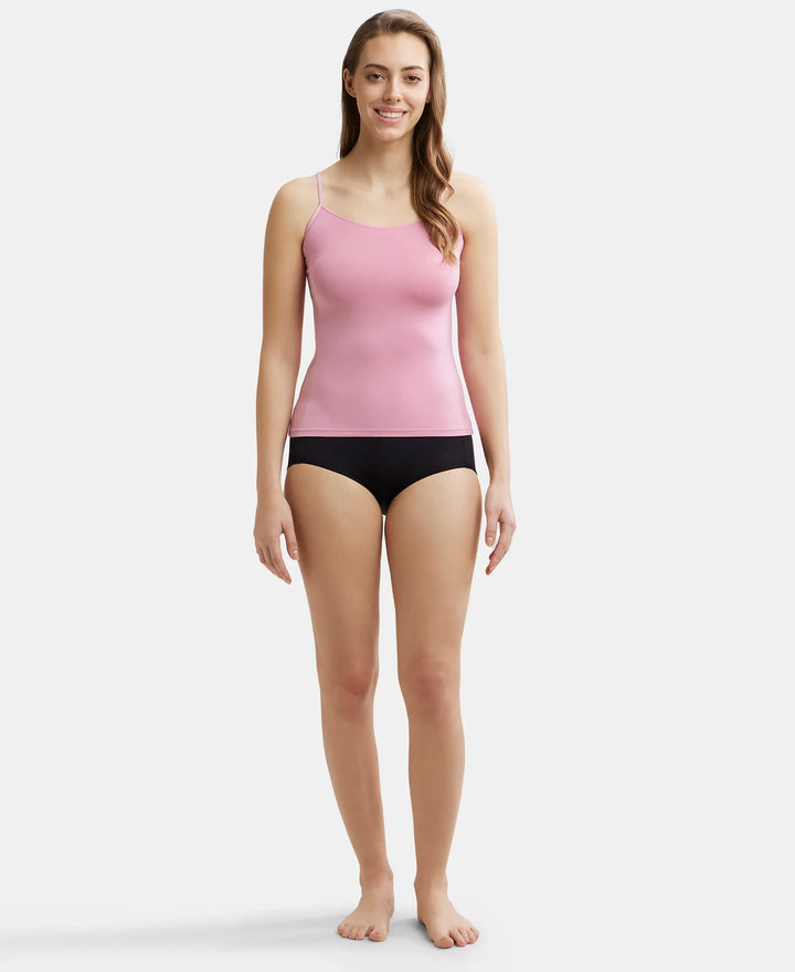 Micro Modal Elastane Stretch Camisole with Adjustable Straps and StayFresh Treatment - Cashmere Rose-4