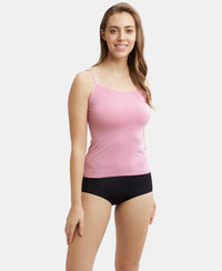 Micro Modal Elastane Stretch Camisole with Adjustable Straps and StayFresh Treatment - Cashmere Rose-6