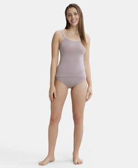 Micro Modal Elastane Stretch Camisole with Adjustable Straps and StayFresh Treatment - Mocha-4