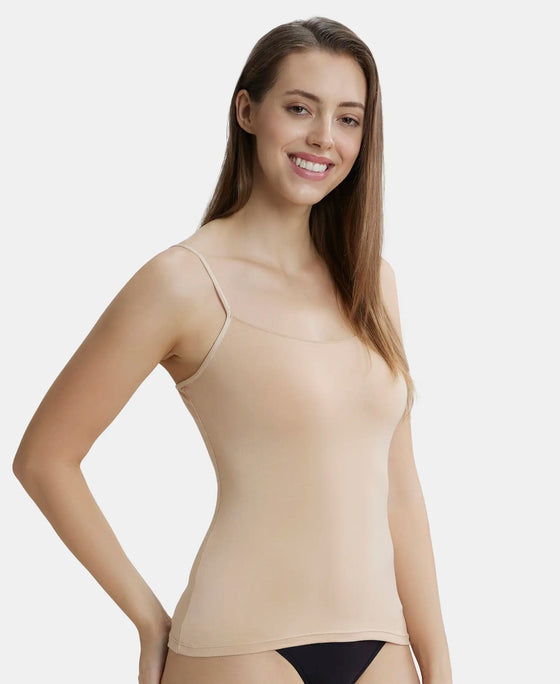 Micro Modal Elastane Stretch Camisole with Adjustable Straps and StayFresh Treatment - Light Skin-2