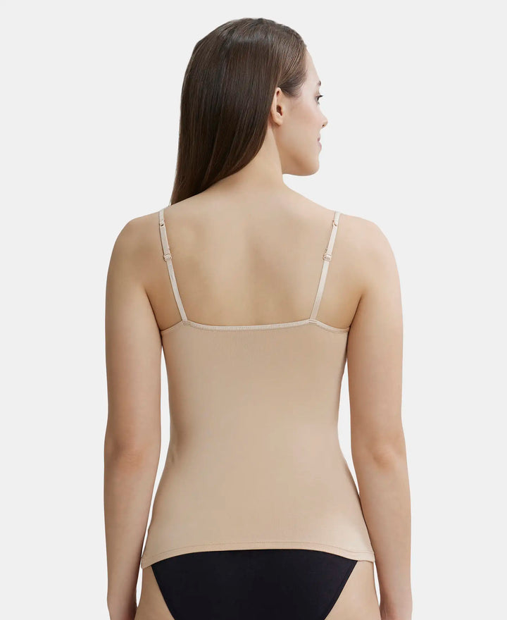 Micro Modal Elastane Stretch Camisole with Adjustable Straps and StayFresh Treatment - Light Skin-3