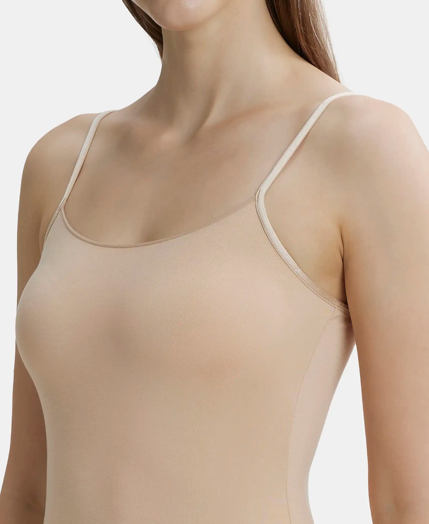 Micro Modal Elastane Stretch Camisole with Adjustable Straps and StayFresh Treatment - Light Skin-7