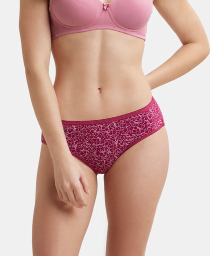 High Coverage Micro Modal Elastane Stretch Hipster With Ultrasoft Exposed Waistband - Assorted-1