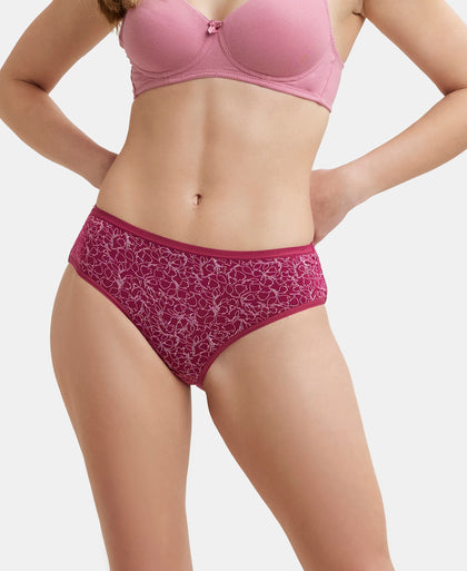 High Coverage Micro Modal Elastane Stretch Hipster With Ultrasoft Exposed Waistband - Assorted-6
