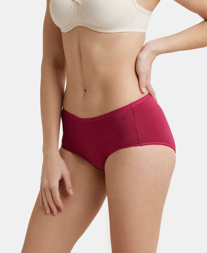 Full Coverage Micro Modal Elastane Full Brief With Exposed Waistband and StayFresh Treatment  - Anemone-5