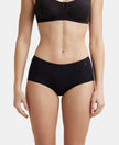 Full Coverage Micro Modal Elastane Full Brief With Exposed Waistband and StayFresh Treatment  - Black-1