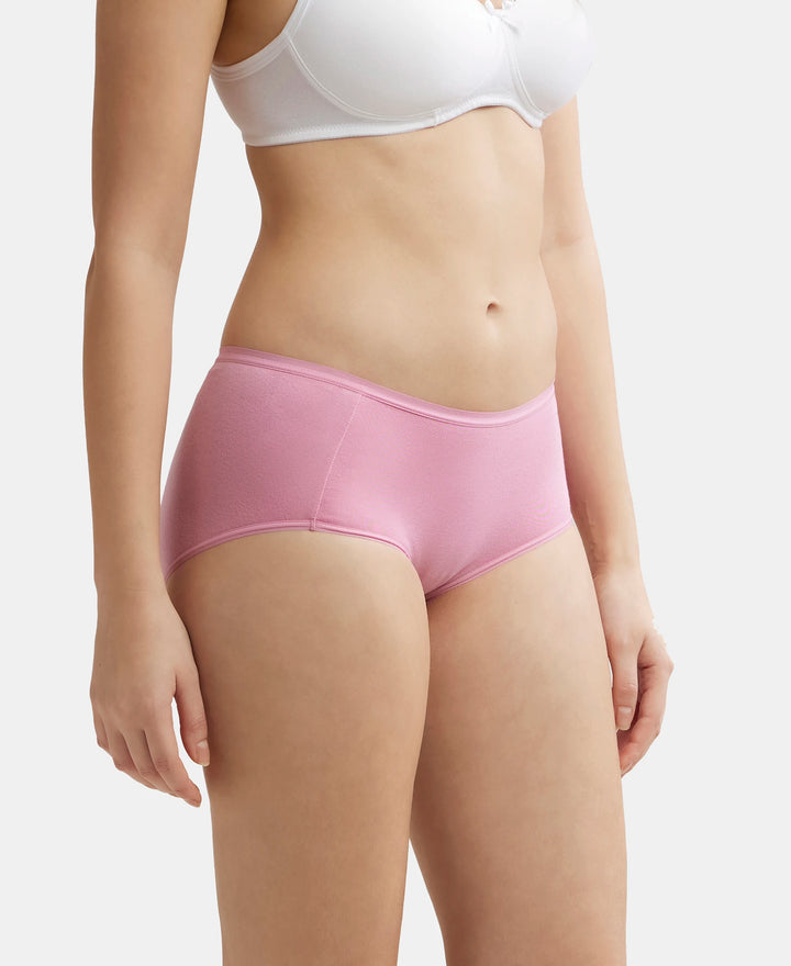 Full Coverage Micro Modal Elastane Full Brief With Exposed Waistband and StayFresh Treatment  - Cashmere Rose-2