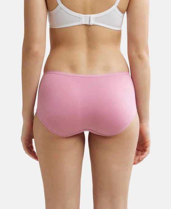 Full Coverage Micro Modal Elastane Full Brief With Exposed Waistband and StayFresh Treatment  - Cashmere Rose-3