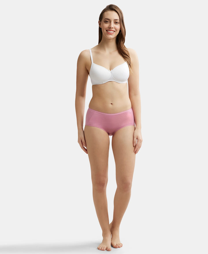 Full Coverage Micro Modal Elastane Full Brief With Exposed Waistband and StayFresh Treatment  - Cashmere Rose-4