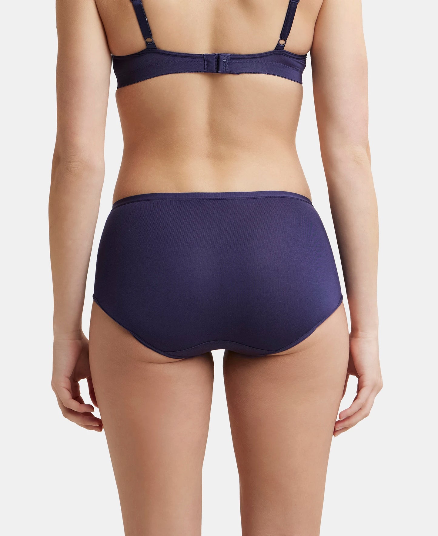 Medium Coverage Tencel Lyocell Elastane Mid Waist Bikini With Concealed Waistband and StayFresh Treatment - Mushroom-3