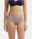 Full Coverage Micro Modal Elastane Full Brief With Exposed Waistband and StayFresh Treatment  - Mocha-1