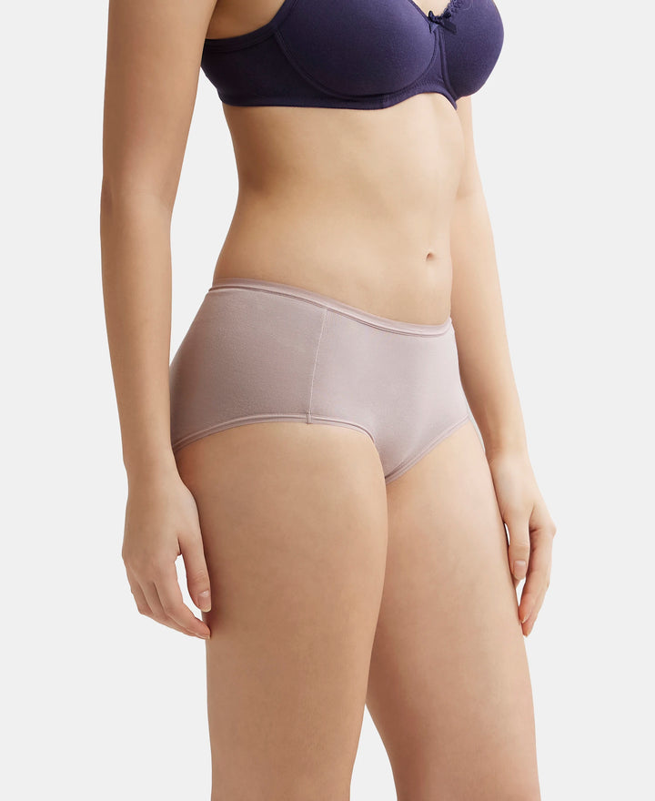 Full Coverage Micro Modal Elastane Full Brief With Exposed Waistband and StayFresh Treatment  - Mocha-2