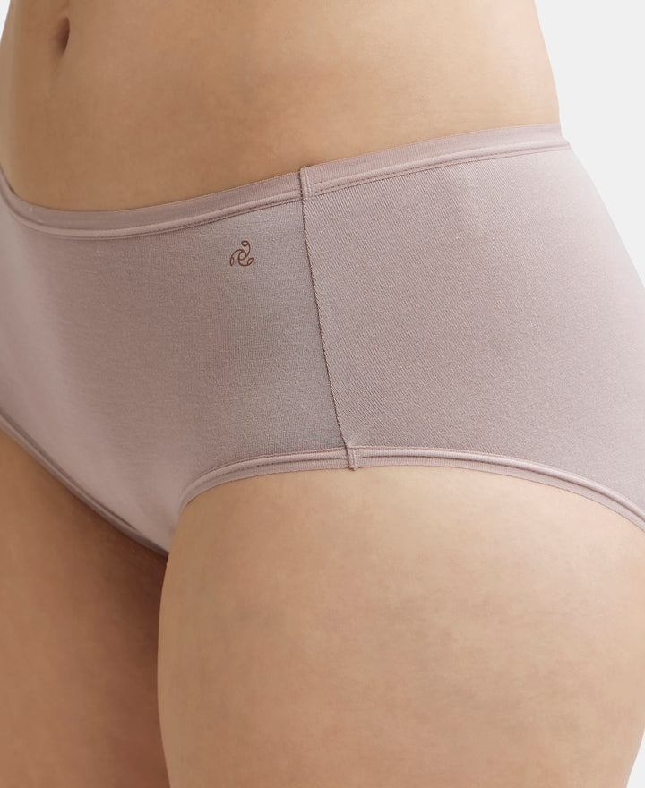 Full Coverage Micro Modal Elastane Full Brief With Exposed Waistband and StayFresh Treatment  - Mocha-7