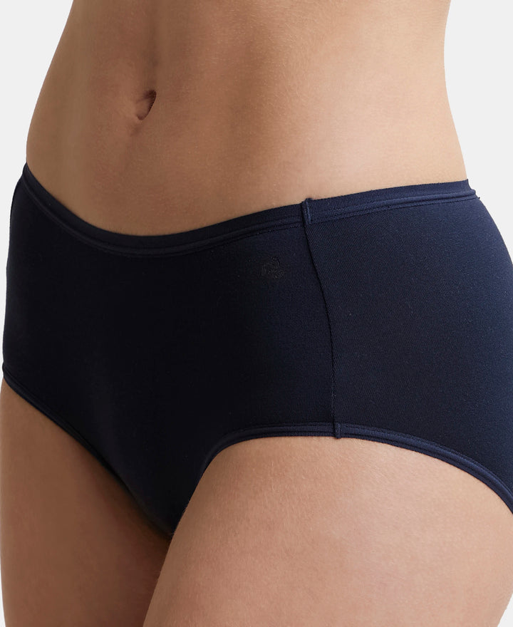 Full Coverage Micro Modal Elastane Full Brief With Exposed Waistband and StayFresh Treatment  - Navy Blazer-7