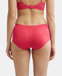 Full Coverage Micro Modal Elastane Full Brief With Exposed Waistband and StayFresh Treatment  - Ruby-3