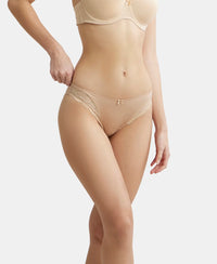 Medium Coverage Soft Touch Microfiber Elastane Lace Styled Bikini With StayFresh Treatment - Light Skin-5
