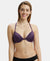 Under-Wired Padded Soft Touch Microfiber Elastane Full Coverage T-Shirt Bra with Lace Back Styling - Purple Cosmos-1