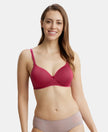 Wirefree Padded Microfiber Elastane Full Coverage T-Shirt Bra with Magic Under Cup - Anemone-1
