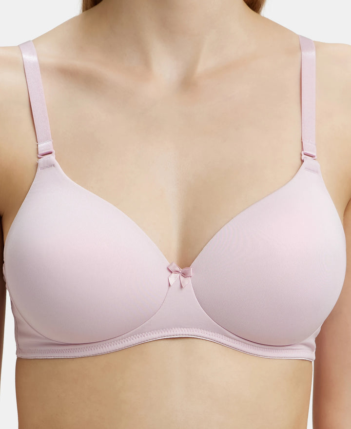 Wirefree Padded Microfiber Elastane Full Coverage T-Shirt Bra with Magic Under Cup - Fragrant Lily-7