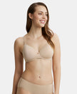 Wirefree Padded Microfiber Elastane Full Coverage T-Shirt Bra with Magic Under Cup - Light Skin-1