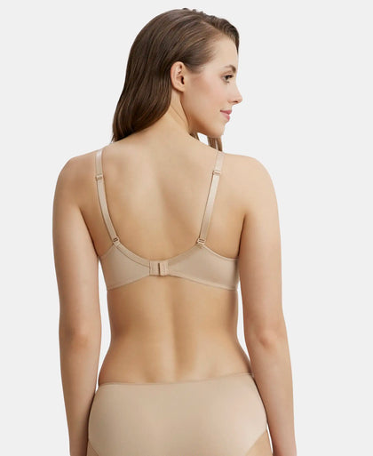 Wirefree Padded Microfiber Elastane Full Coverage T-Shirt Bra with Magic Under Cup - Light Skin-3