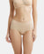 High Coverage Soft Touch Microfiber Elastane Full Brief with No Visible Pantyline - Skin-1