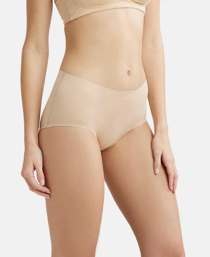 High Coverage Soft Touch Microfiber Elastane Full Brief with No Visible Pantyline - Skin-5