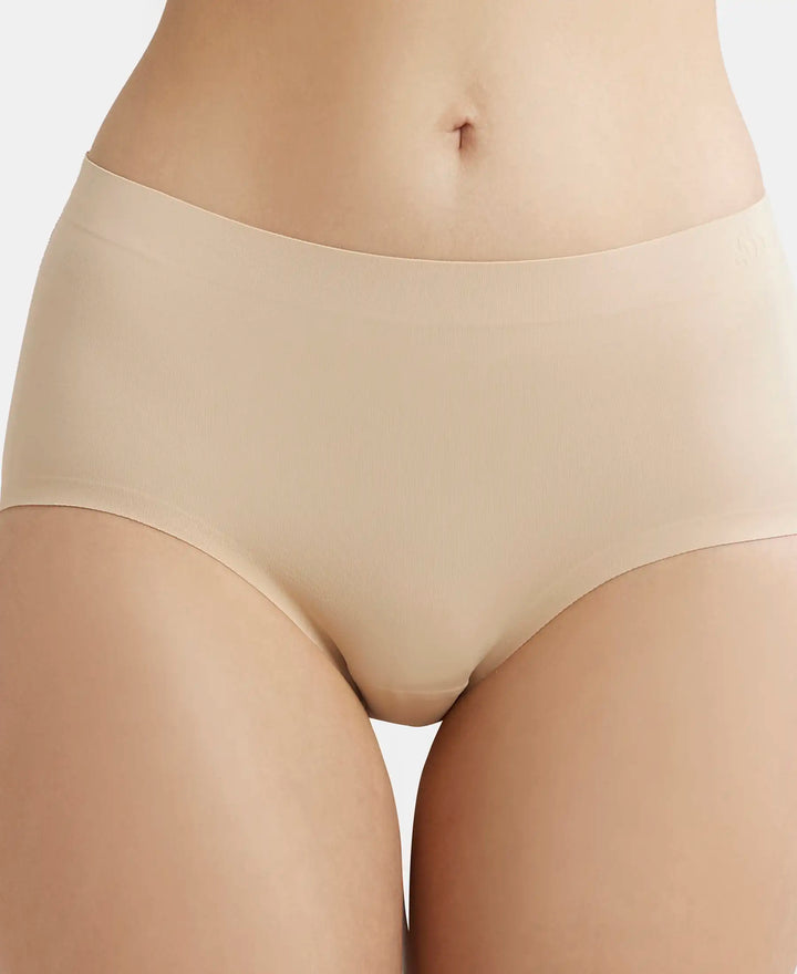 High Coverage Soft Touch Microfiber Elastane Full Brief with No Visible Pantyline - Skin-7