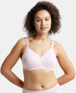 Wirefree Padded Soft Touch Microfiber Elastane Full Coverage Plus Size Bra with Magic Under Cup - Fragrant Lily-1