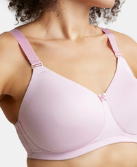 Wirefree Padded Soft Touch Microfiber Elastane Full Coverage Plus Size Bra with Magic Under Cup - Fragrant Lily-6